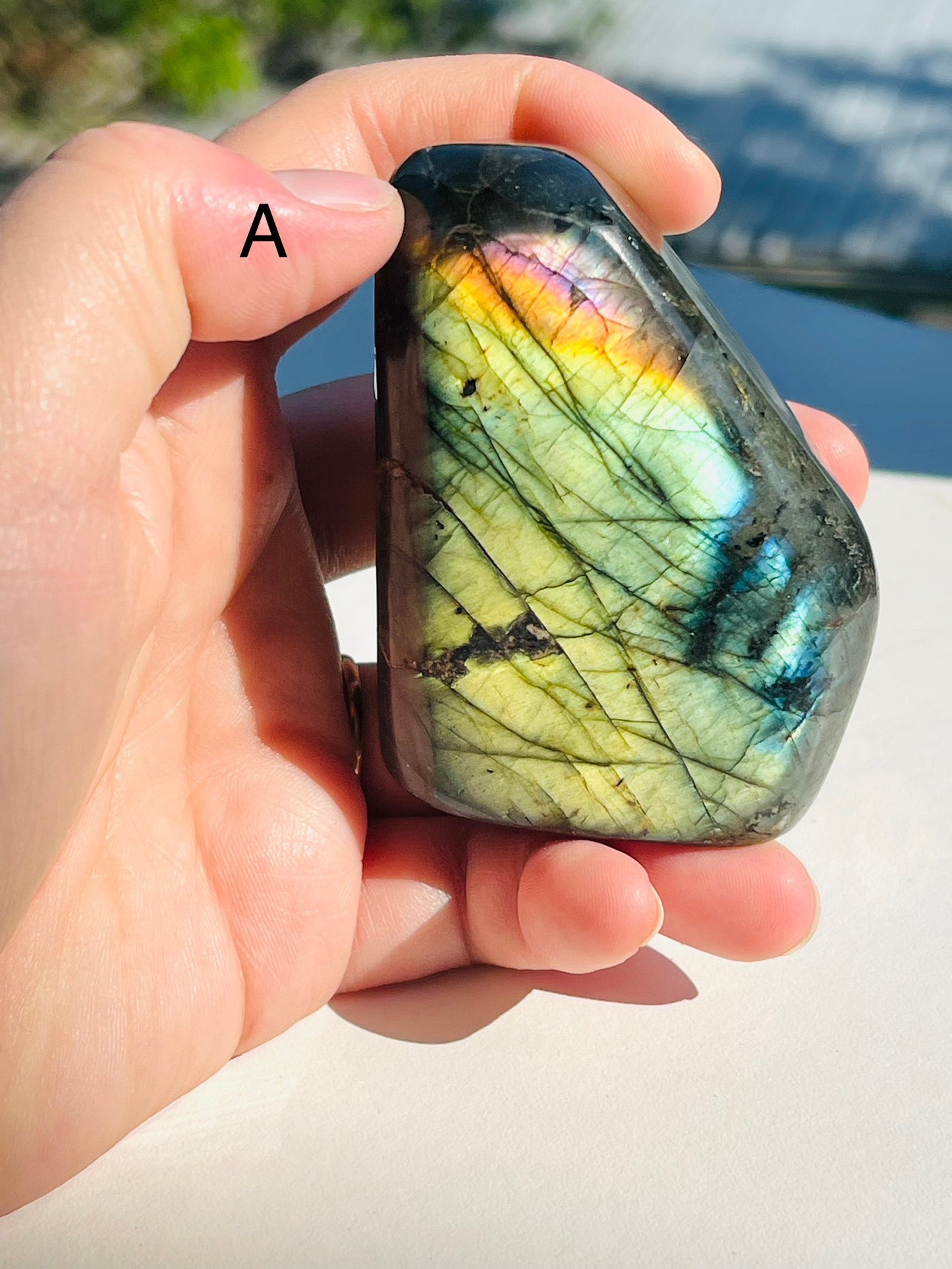 Flashy labradorite freeforms