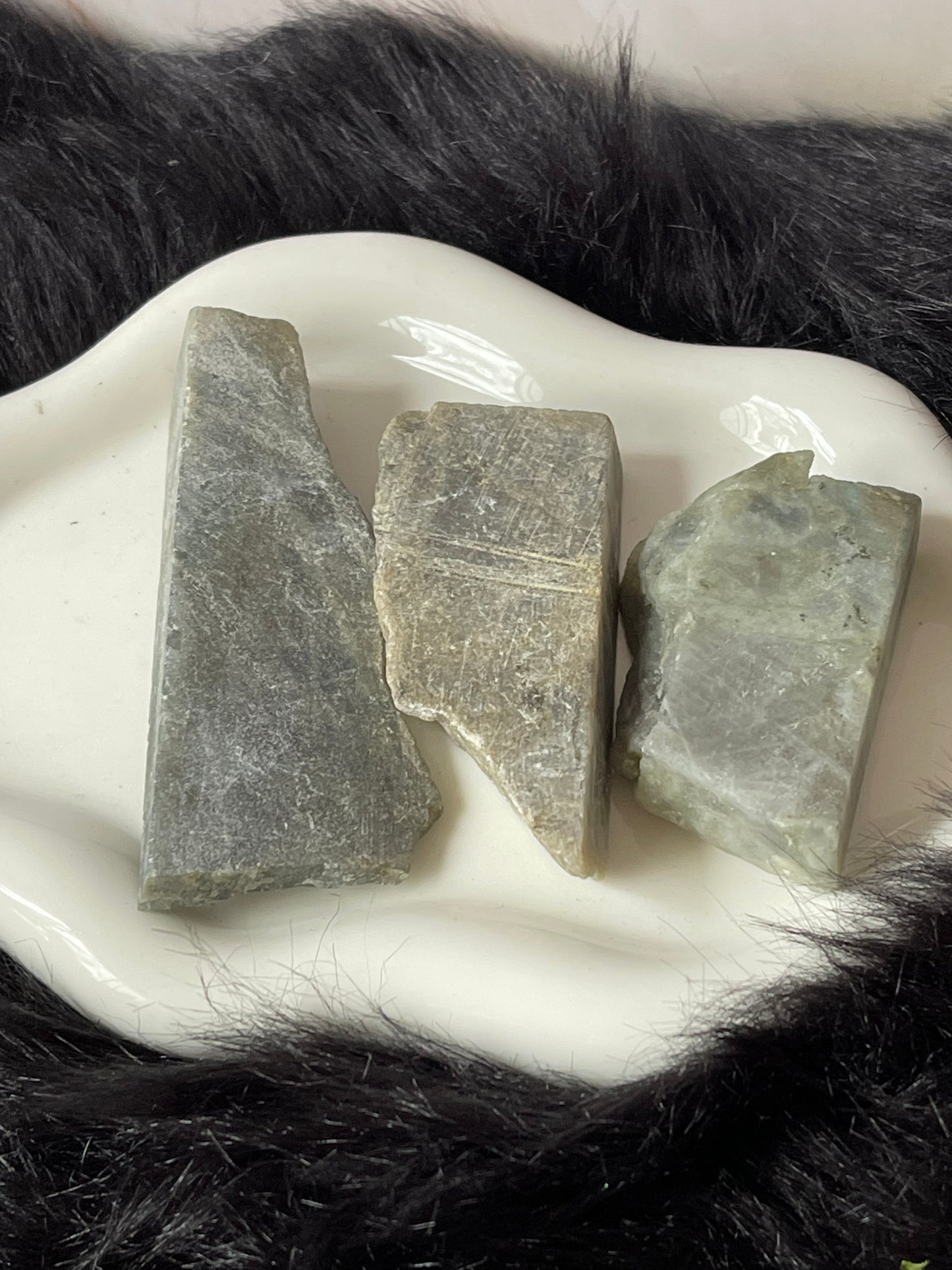 Half Polished Labradorite Slabs