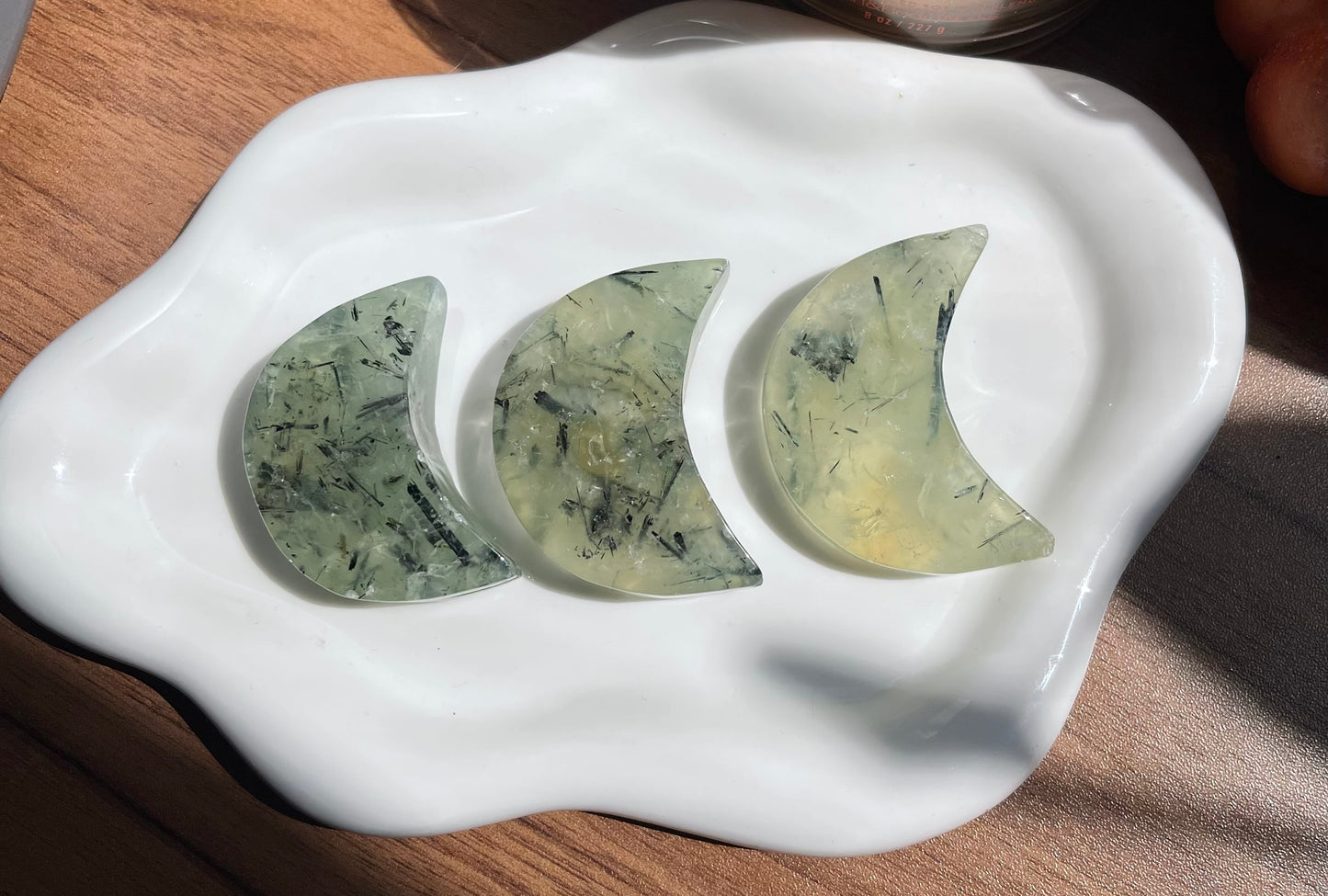 Prehnite moons