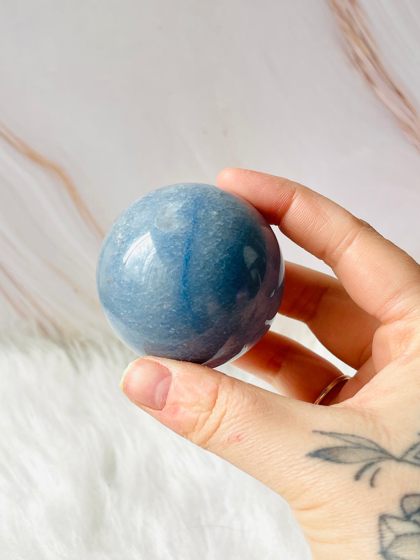 Large blue aventurine sphere
