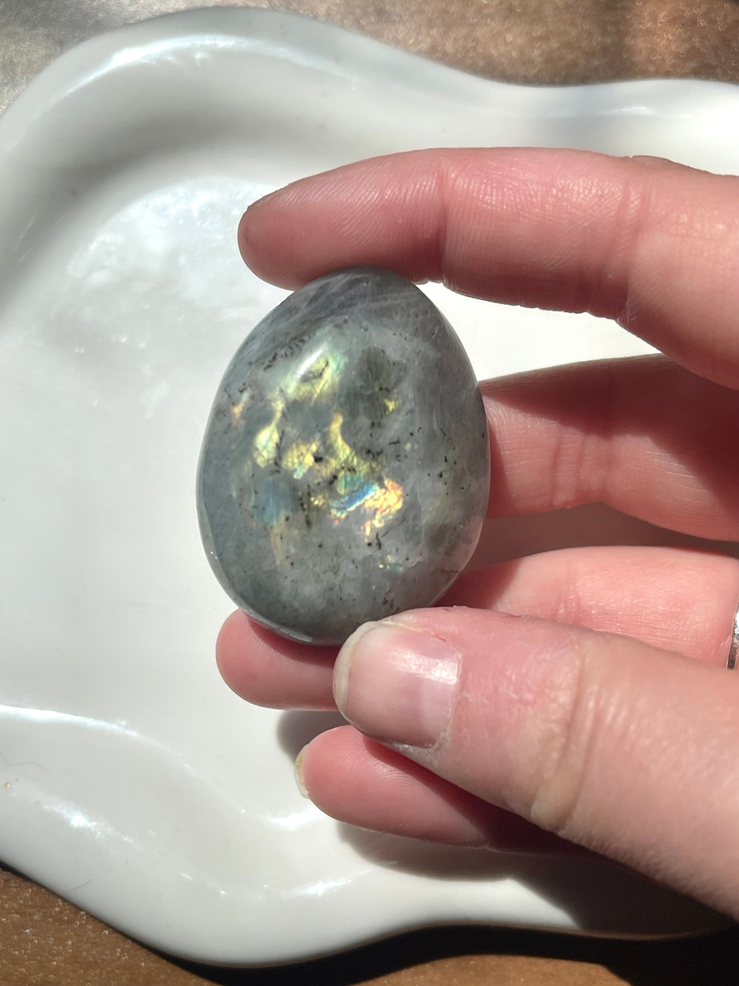 Purple Labradorite Palmstone