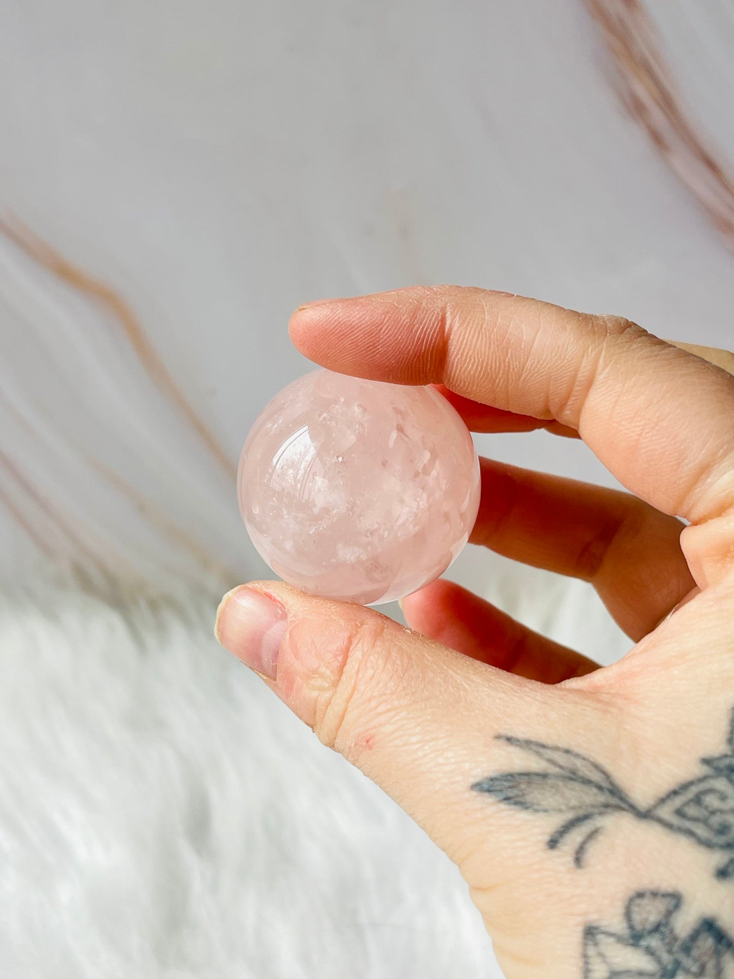 Medium rose quartz sphere