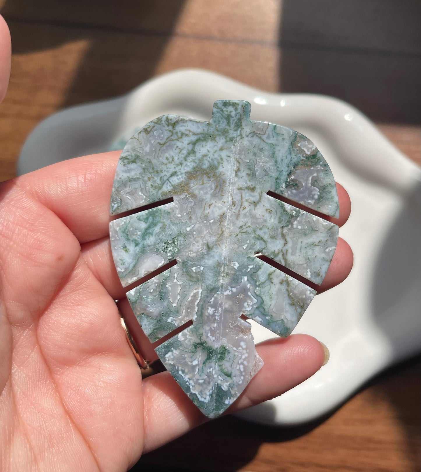 Moss agate leaf