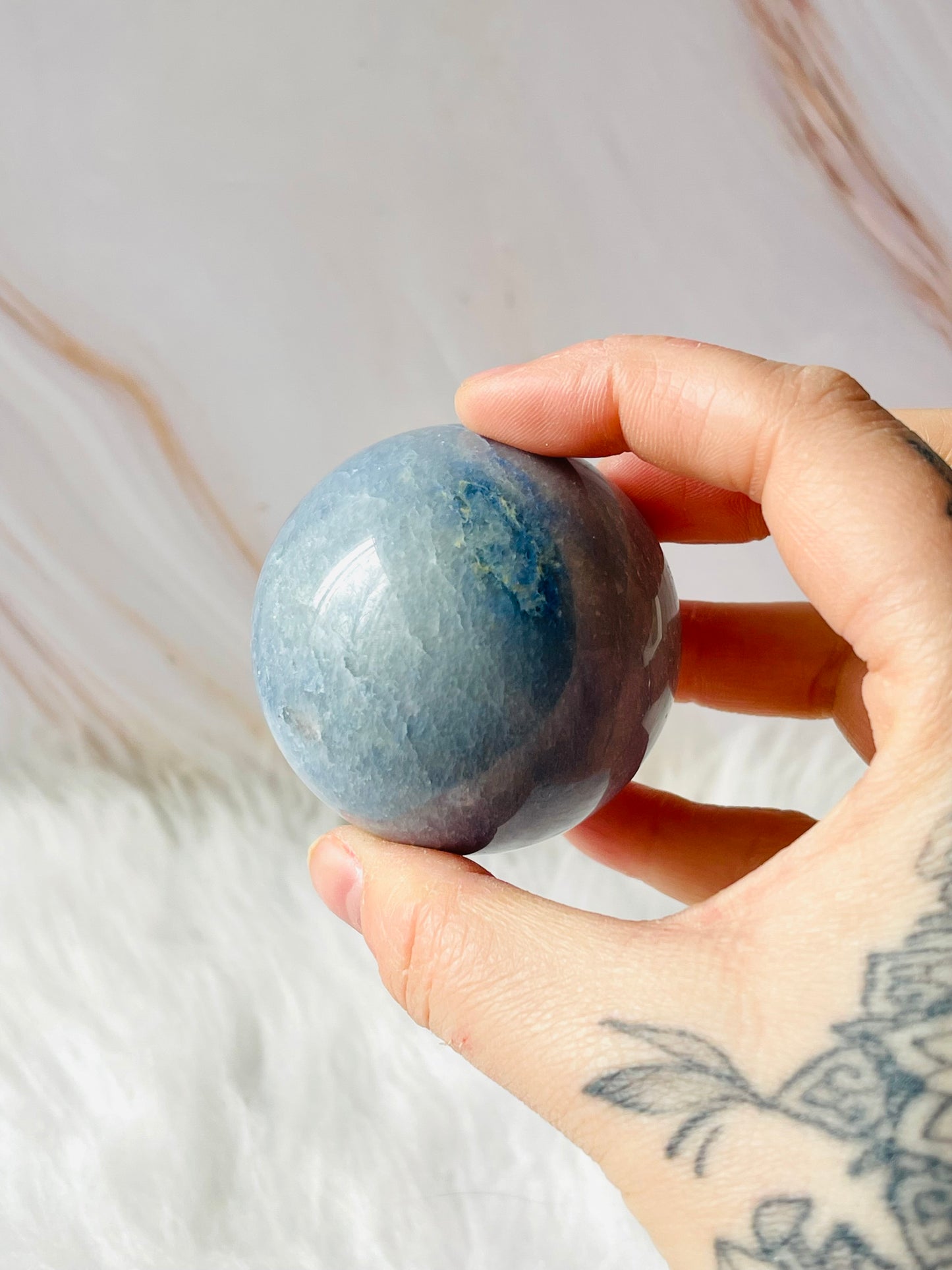 Large blue aventurine sphere