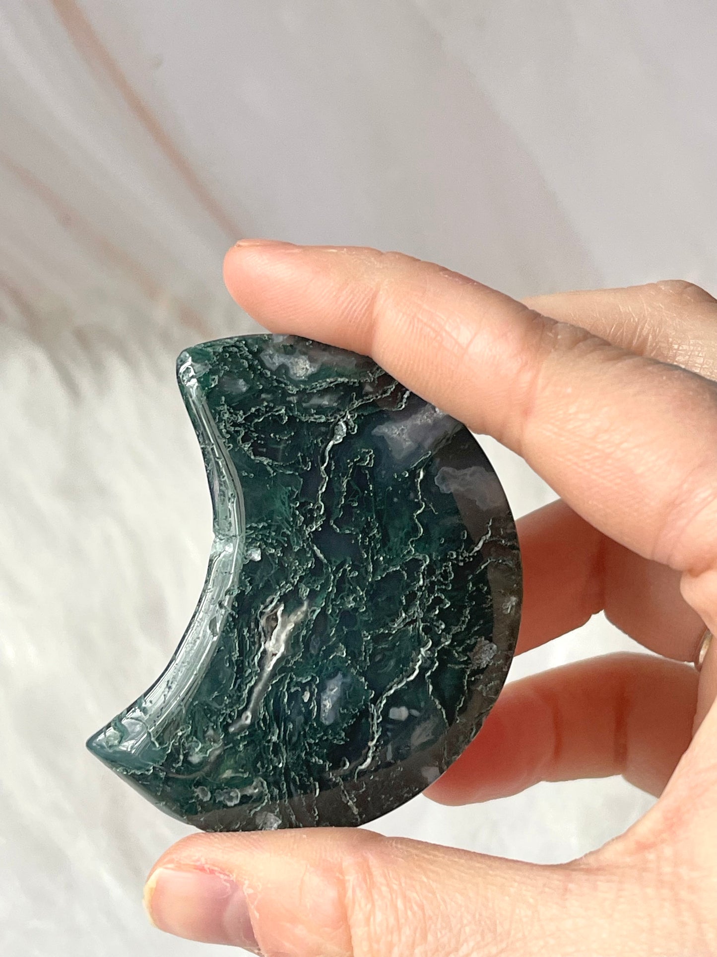 Moss agate moon