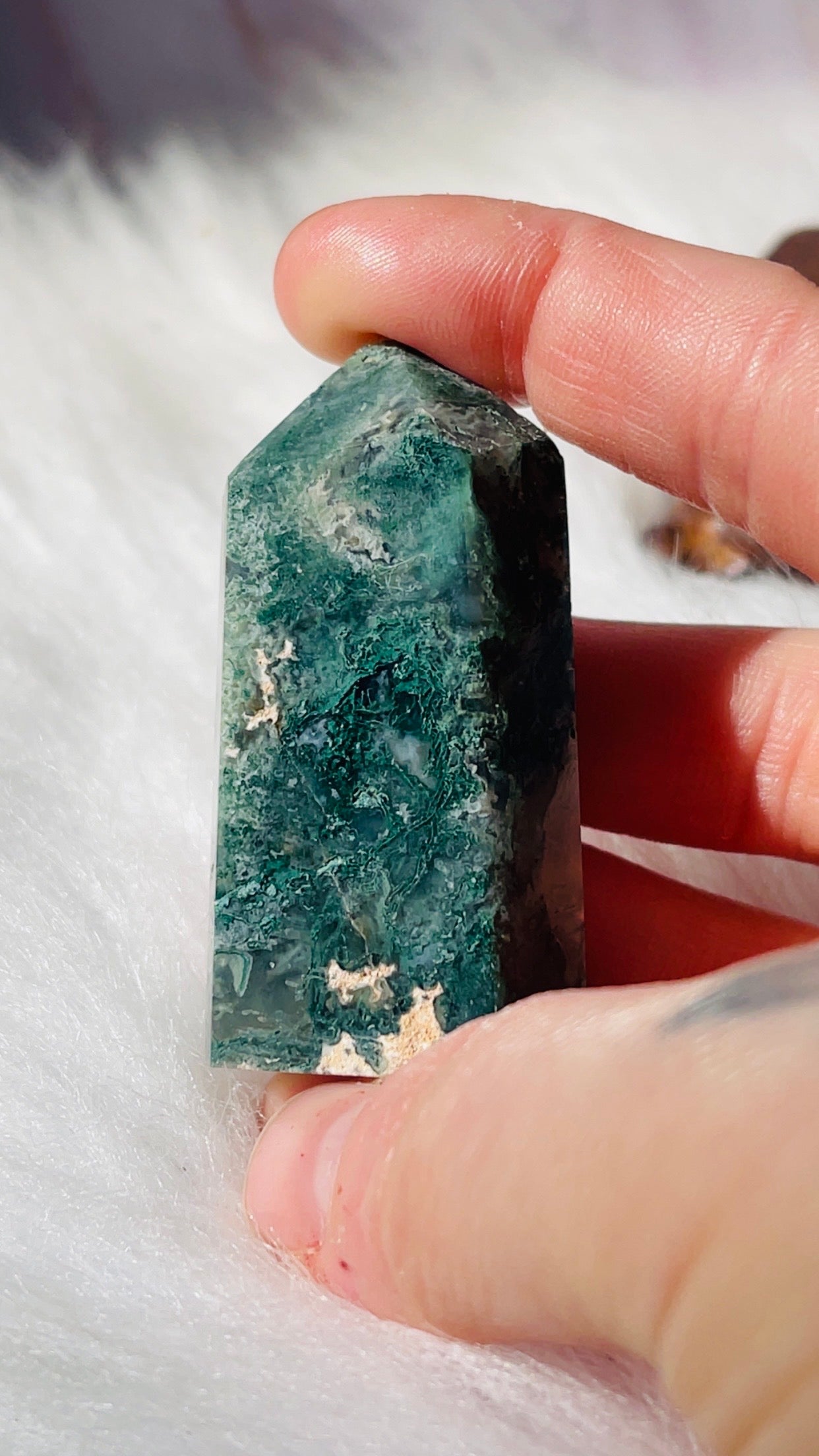 Moss agate tower