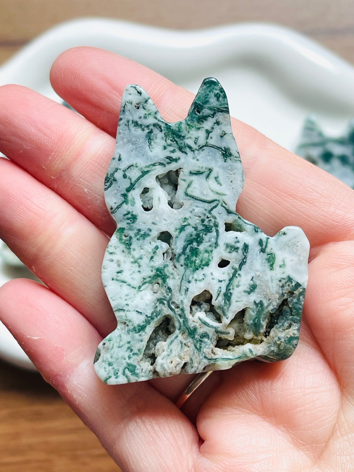 Moss Agate Cats
