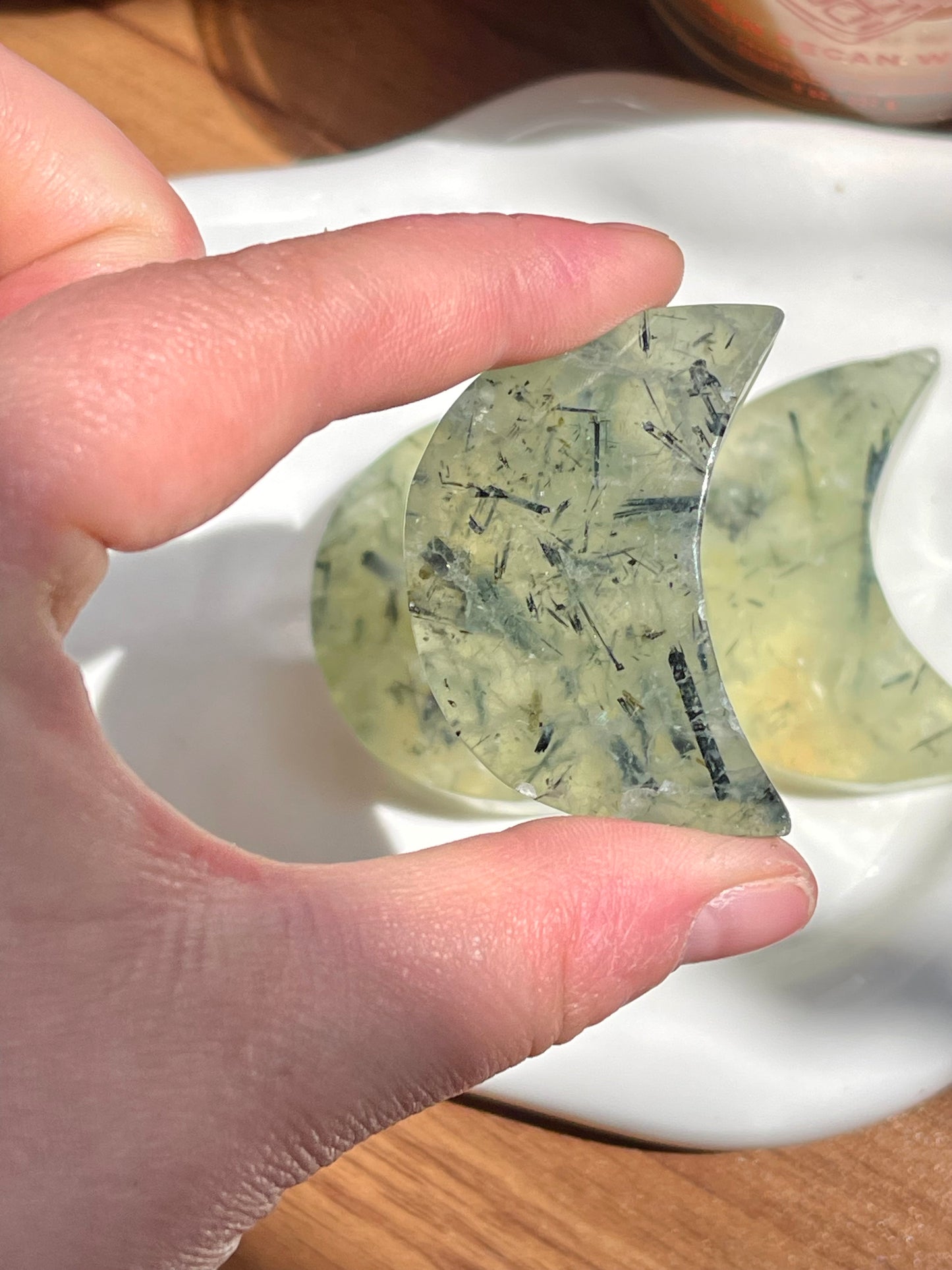 Prehnite moons