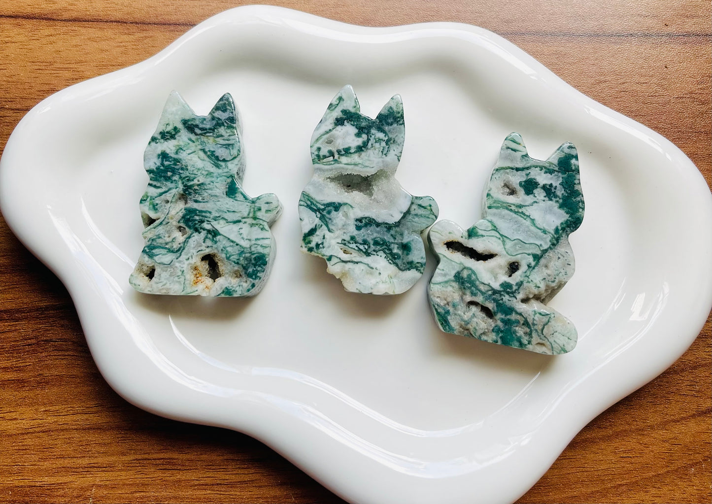Moss Agate Cats
