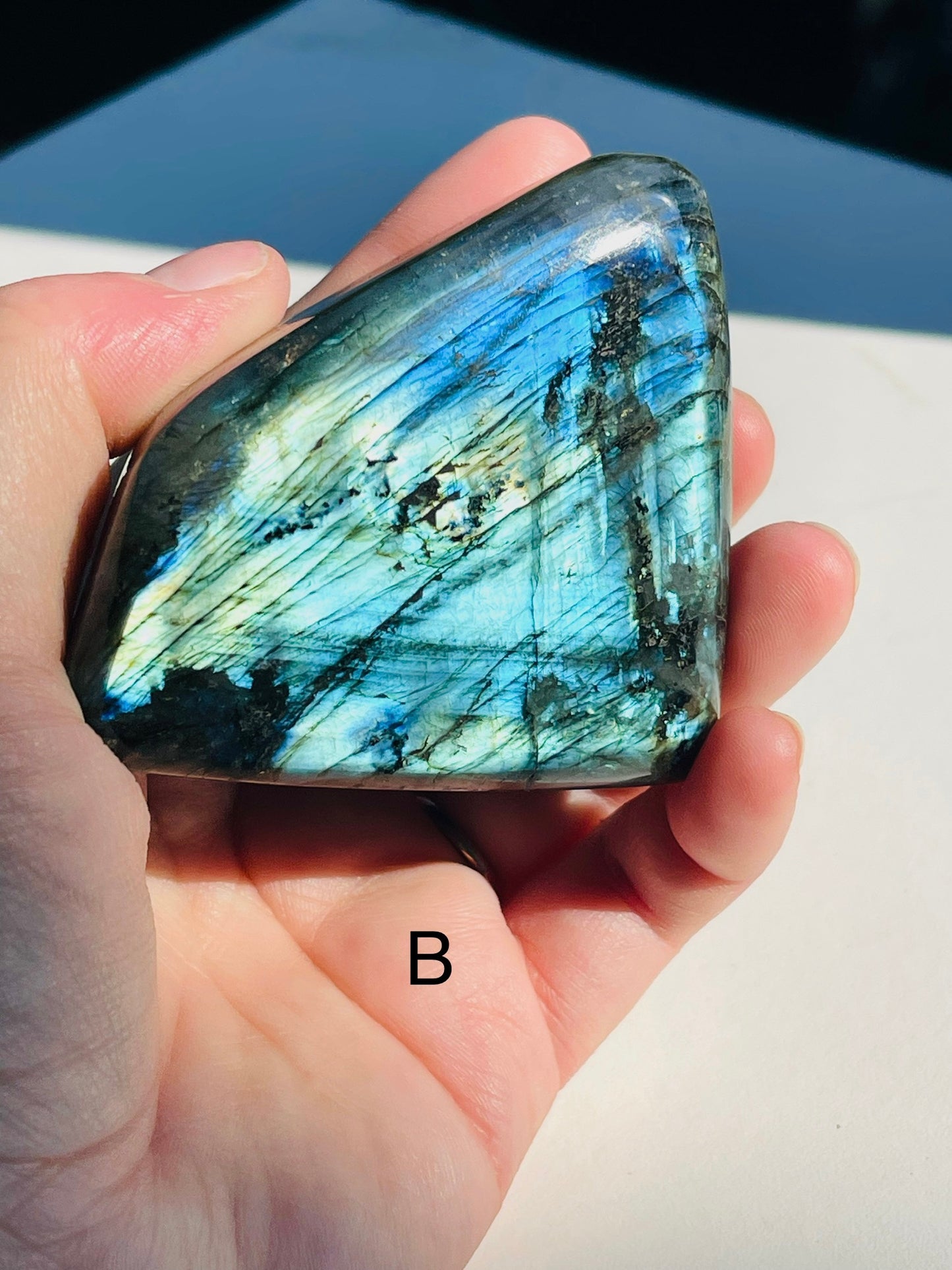 Flashy labradorite freeforms