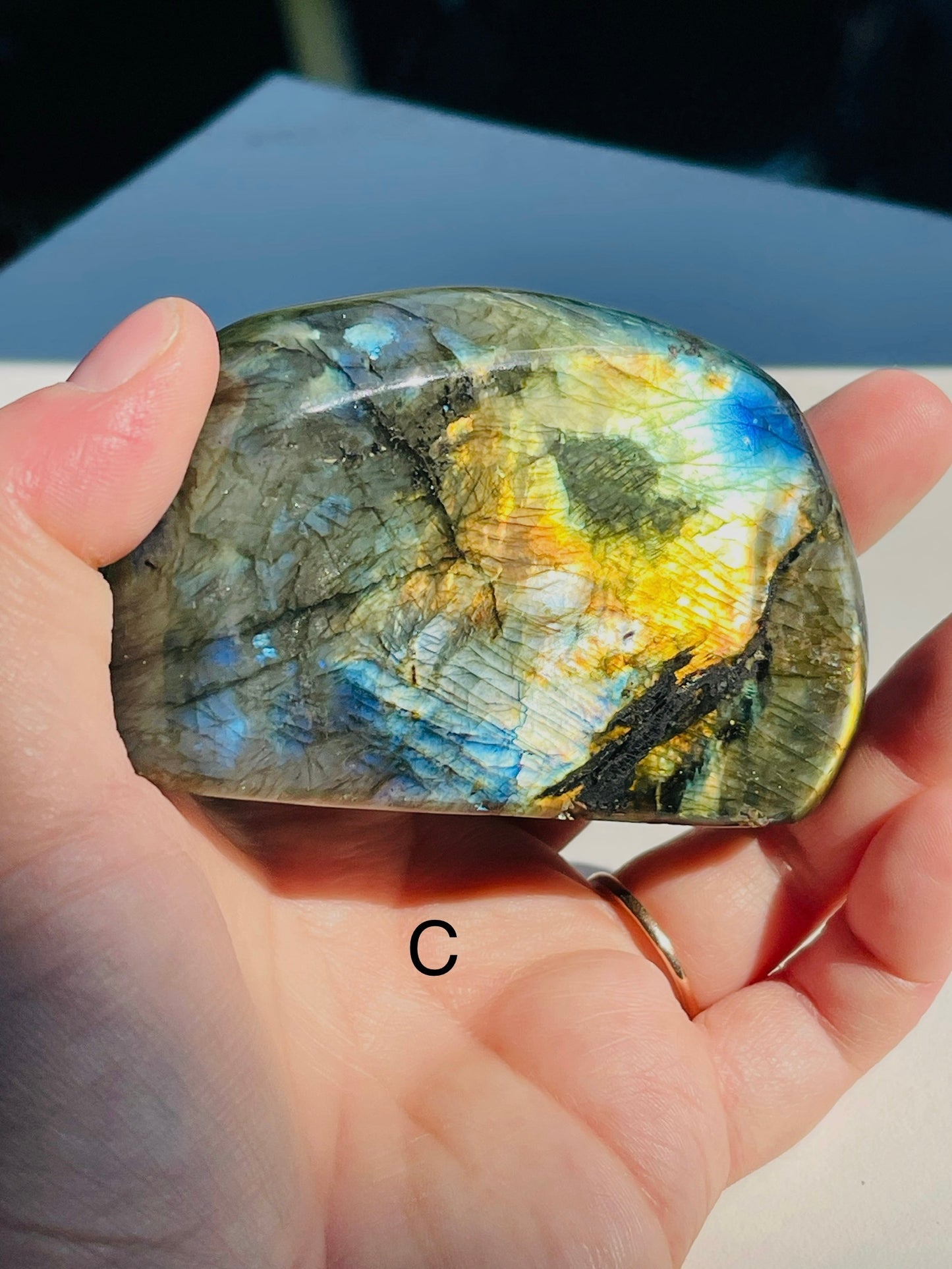 Flashy labradorite freeforms
