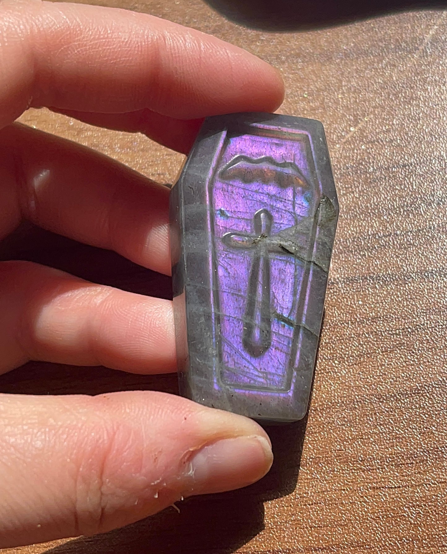 Purple Labradorite Coffin