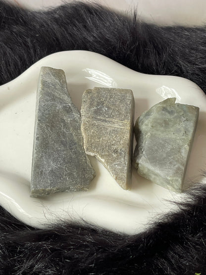 Half Polished Labradorite Slabs