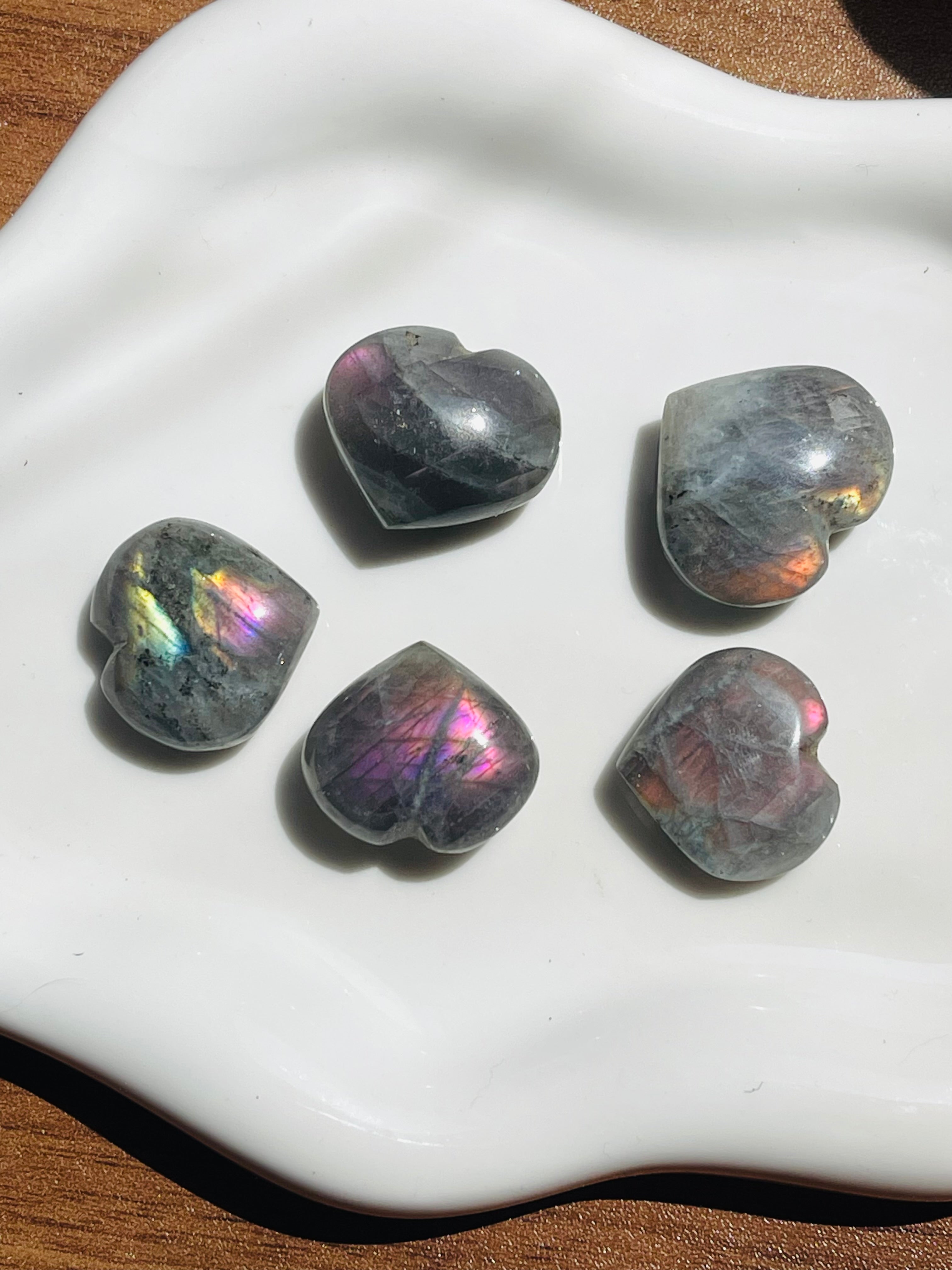 Labradorite Mini Hearts