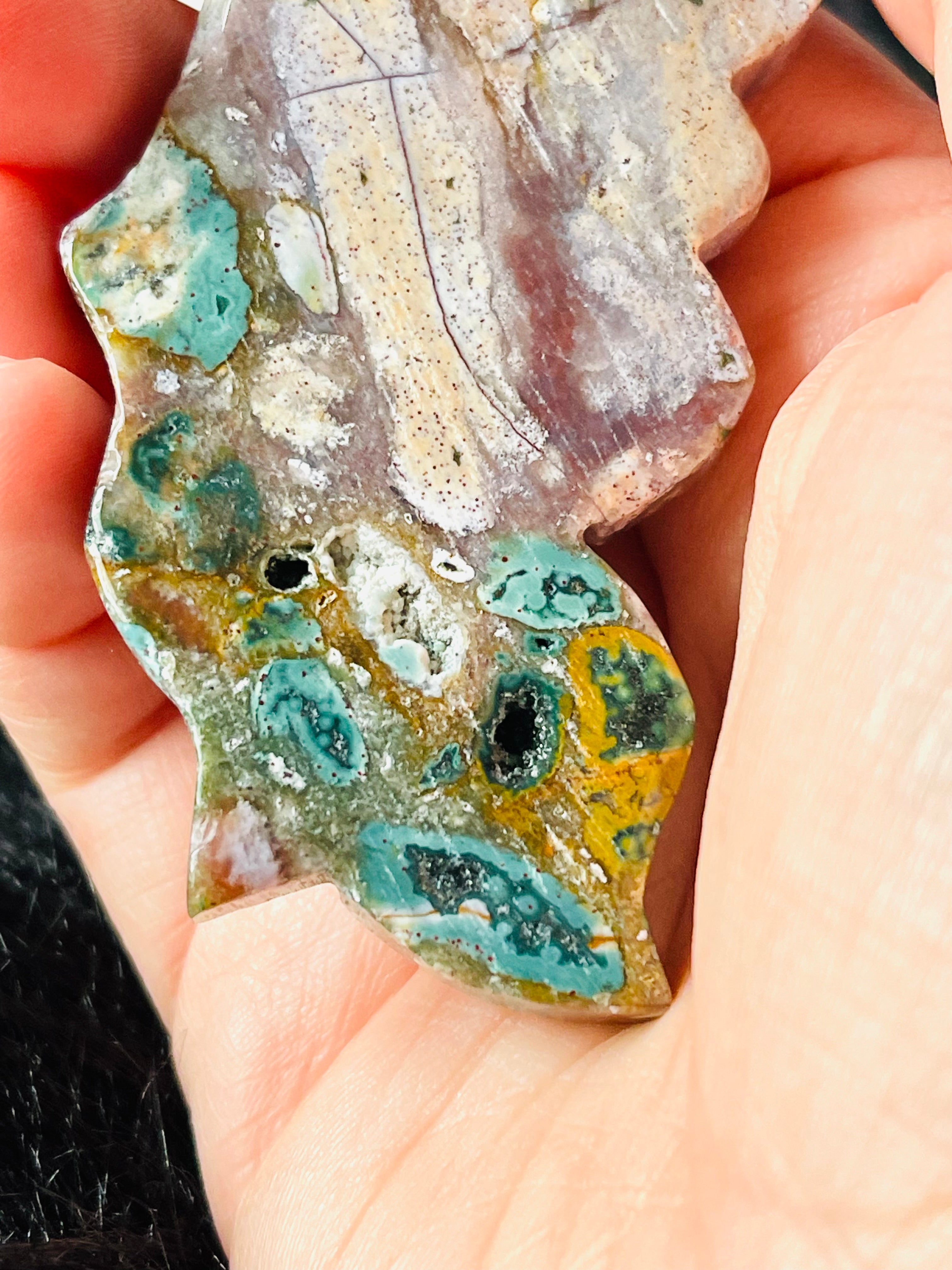 Ocean Jasper Butterfly Wings W/stand