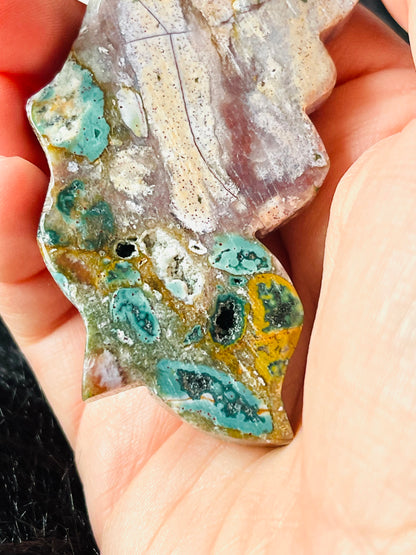 Ocean Jasper Butterfly Wings W/stand