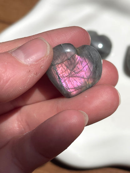 Labradorite Mini Hearts