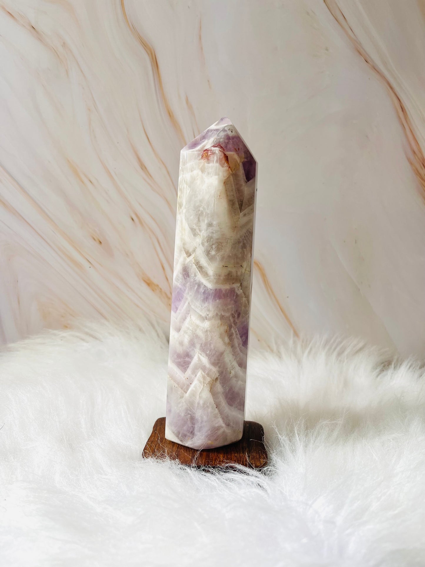 XL Cheveron Amethyst Tower