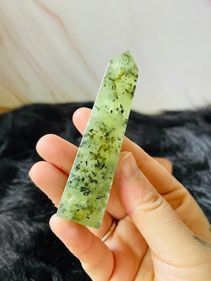 Prehnite Tower Half Raw