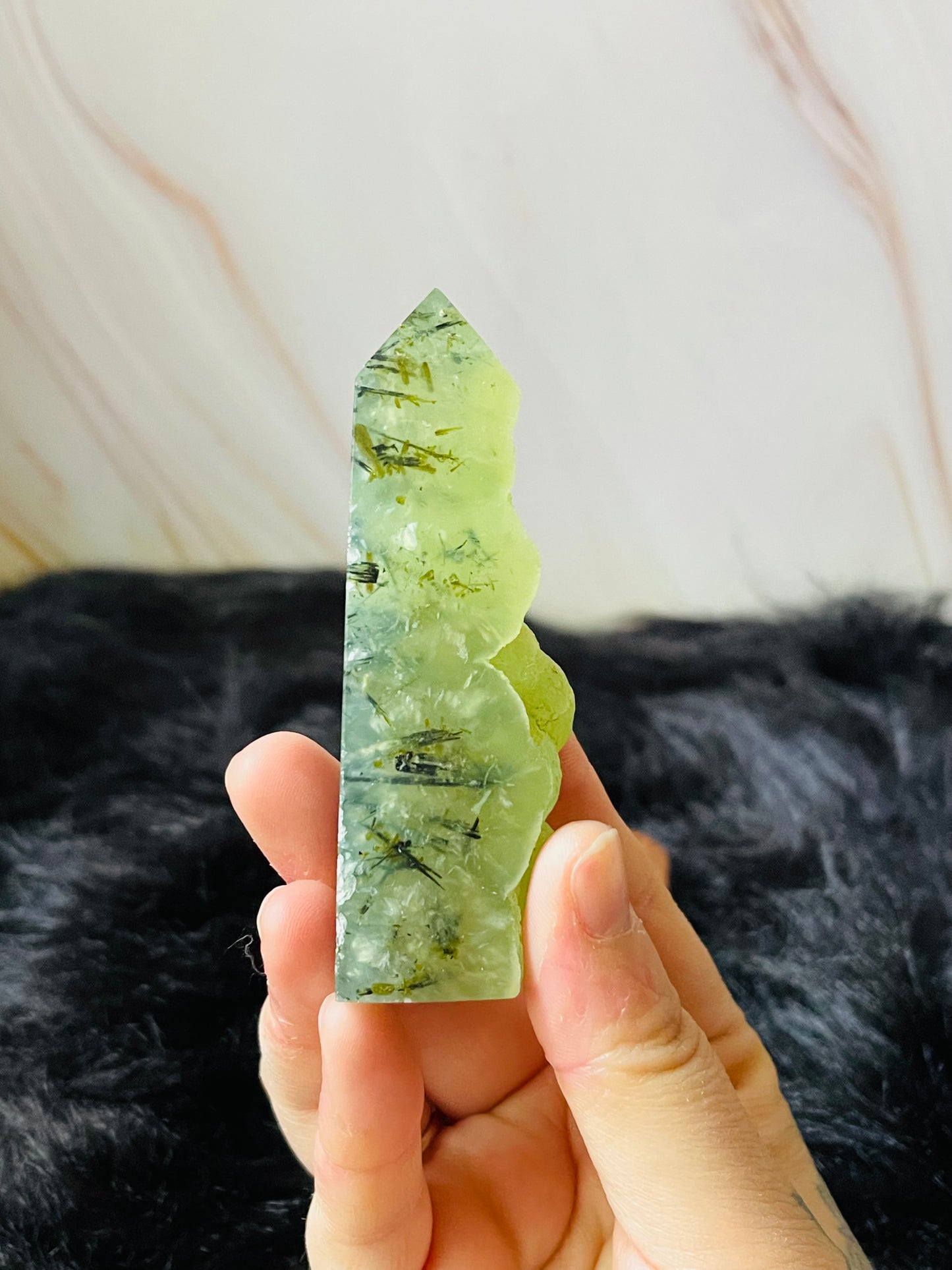 Prehnite Tower Half Raw