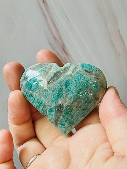 Amazonite With Smoky Quartz Heart