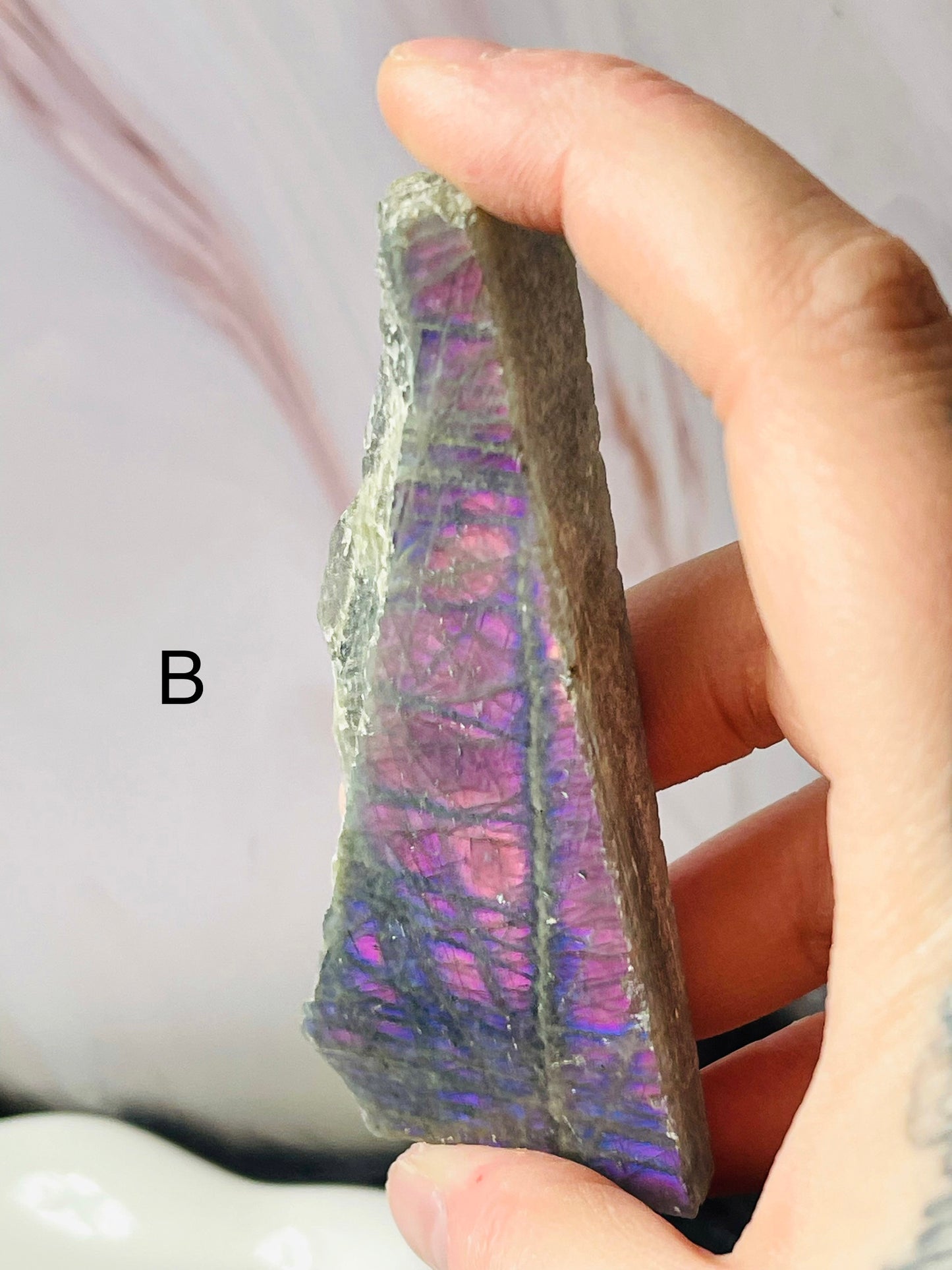 Half Polished Labradorite Slabs