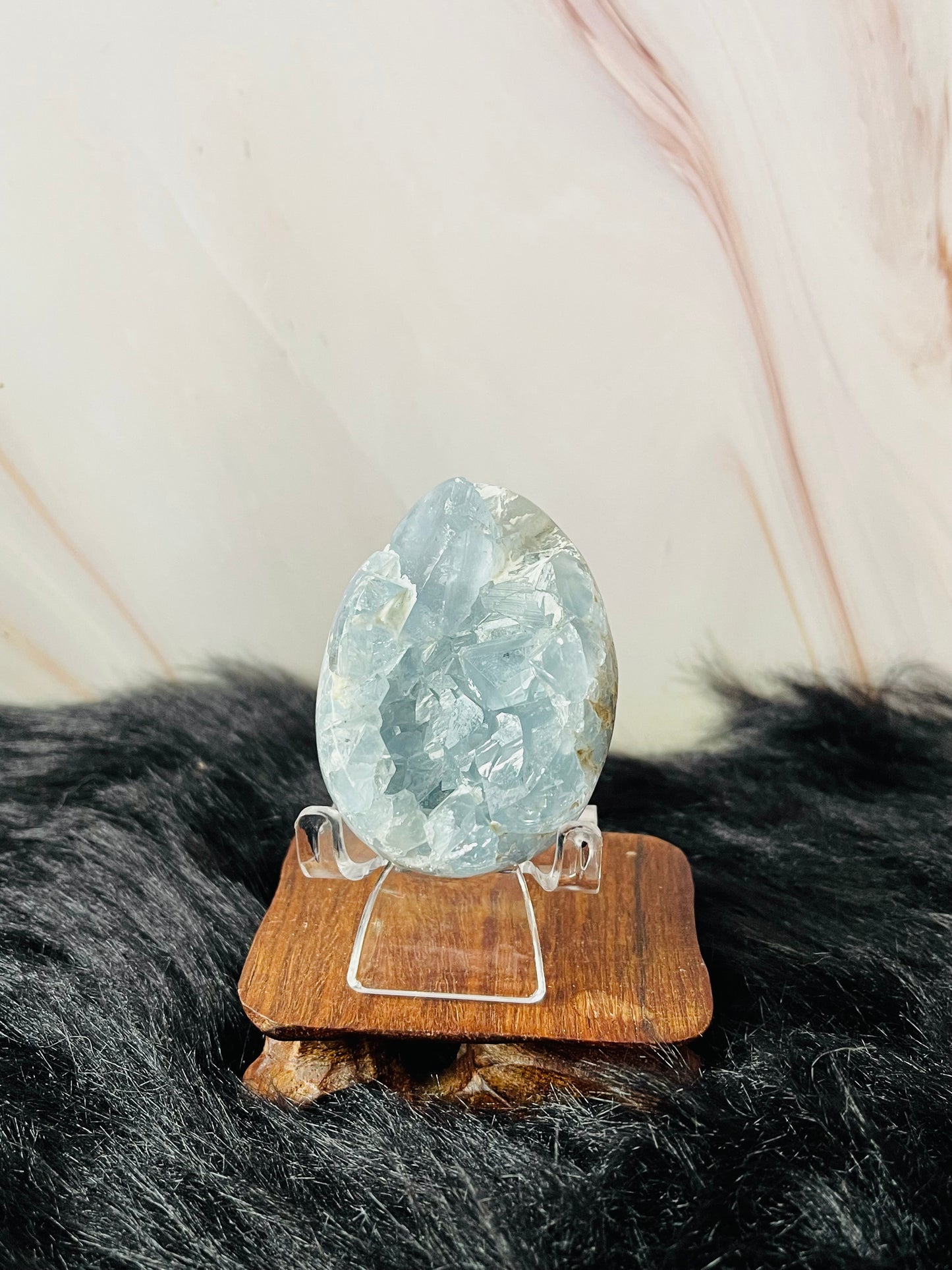 Celestite Egg with stand