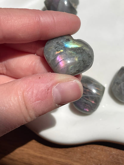 Labradorite Mini Hearts