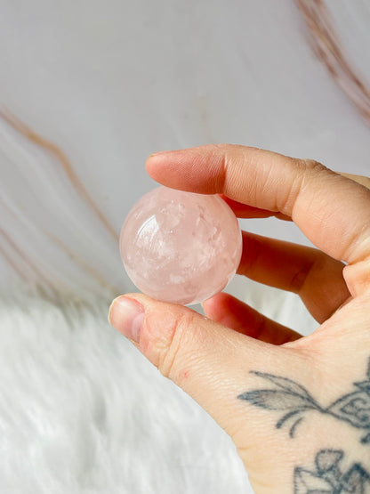 Medium rose quartz sphere