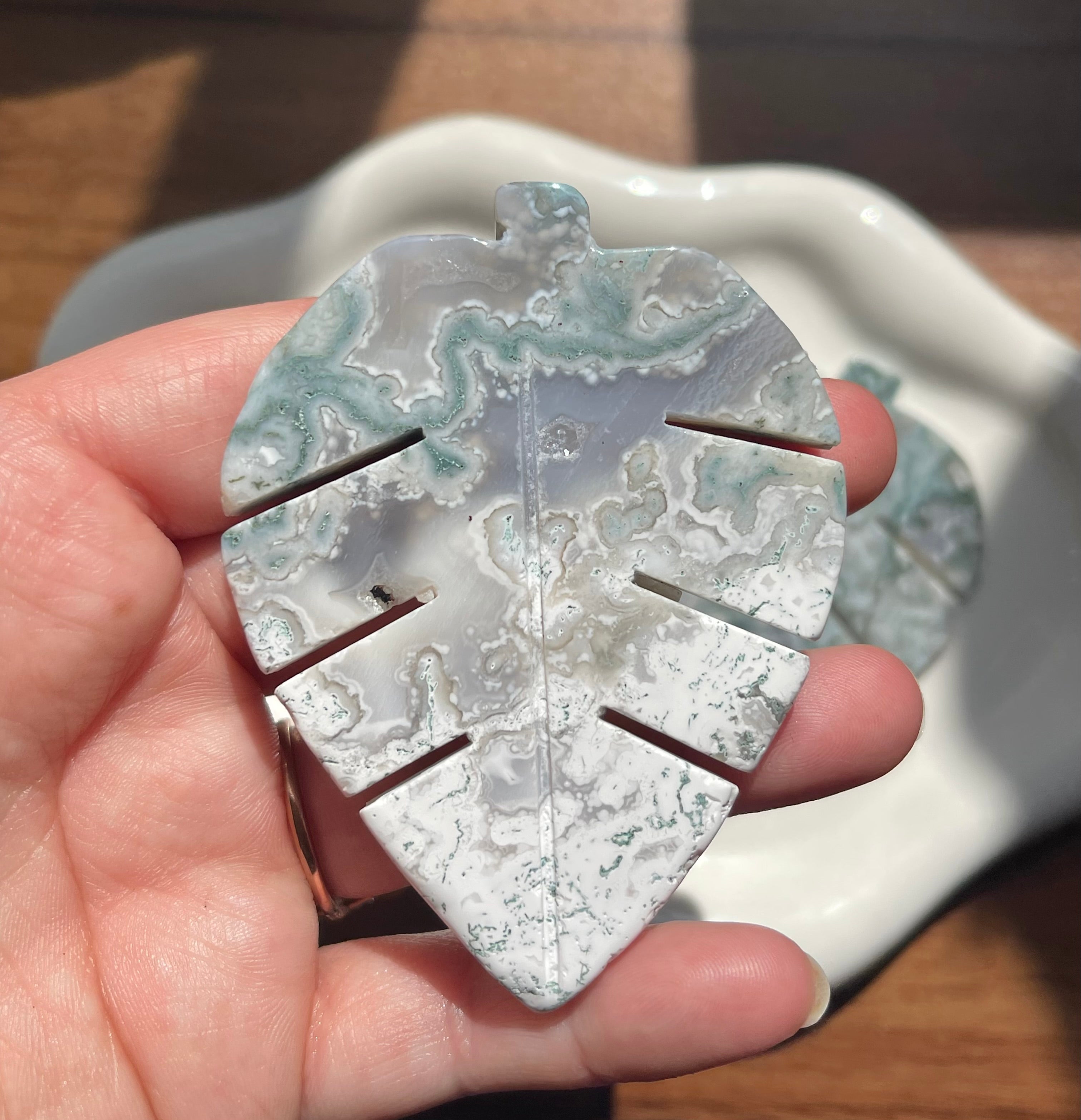 Moss agate leaf