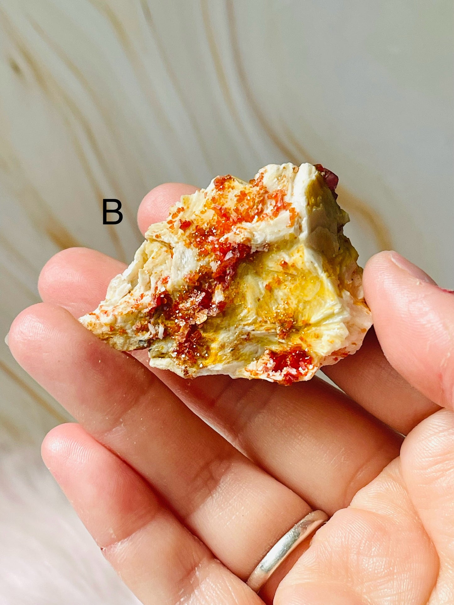 Raw Vanadinite On Barite