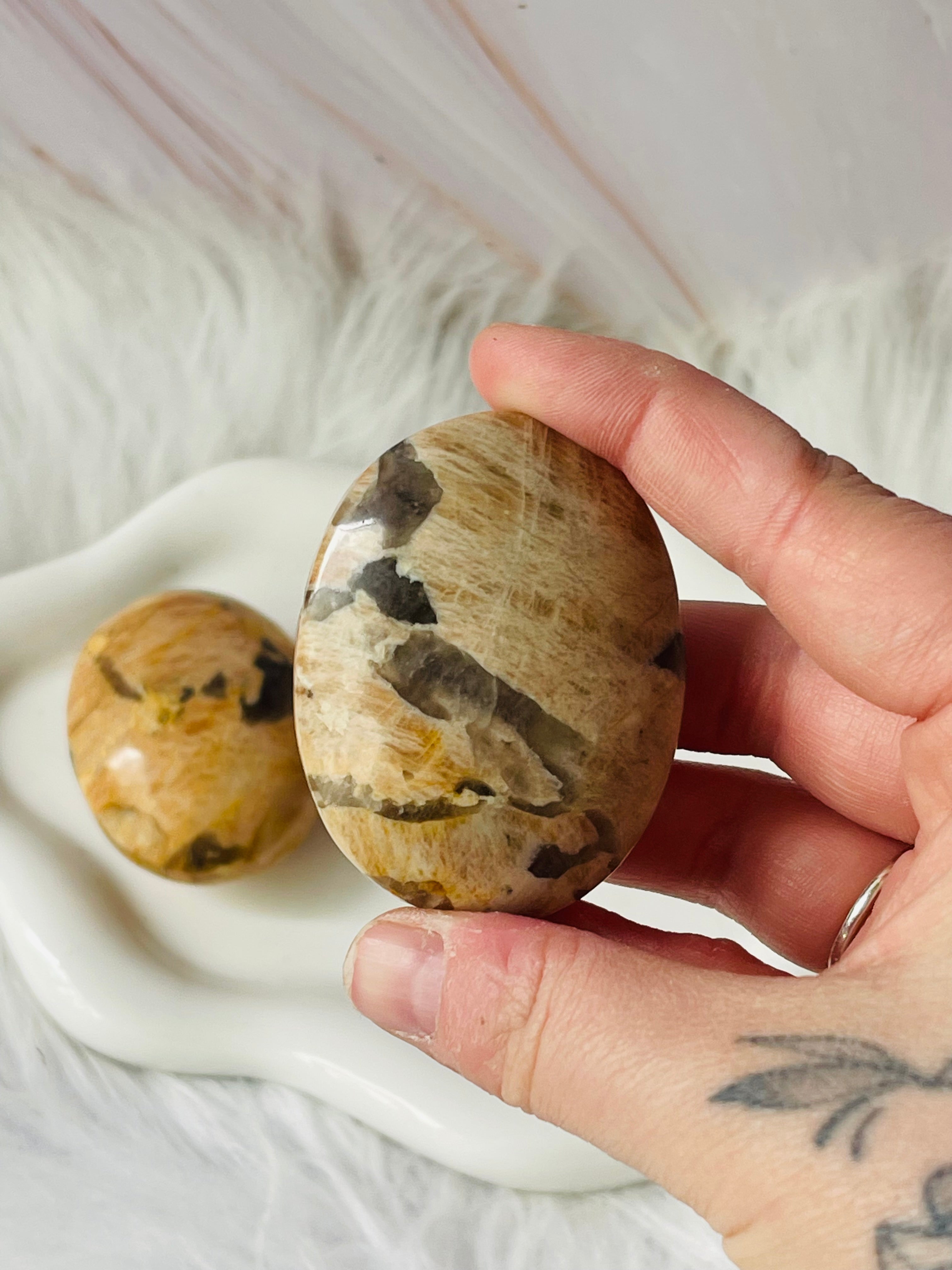 Zebradorite Palmstones