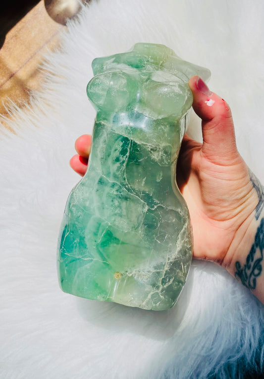 XL fluorite Goddess Body