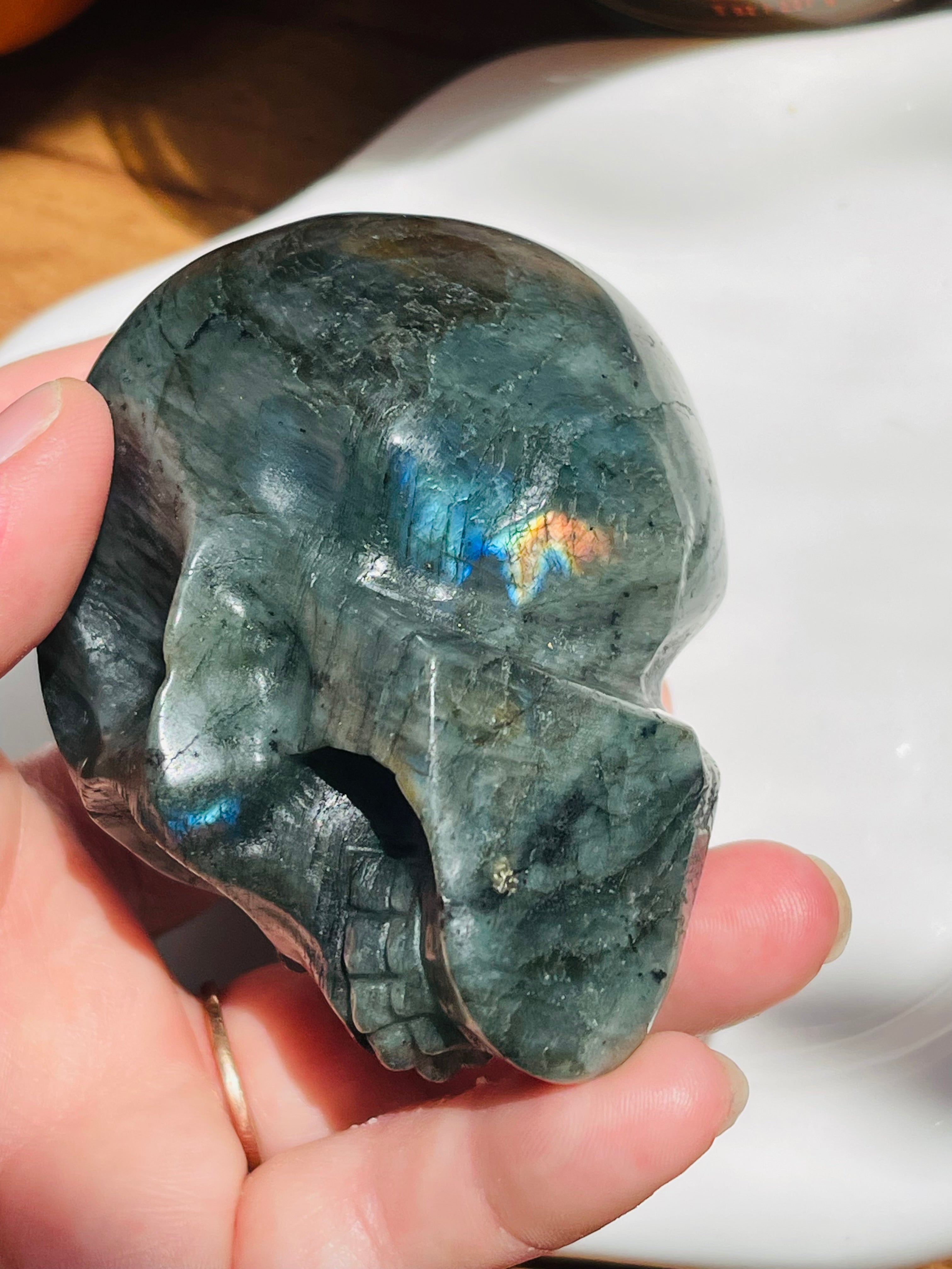 Labradorite Skull