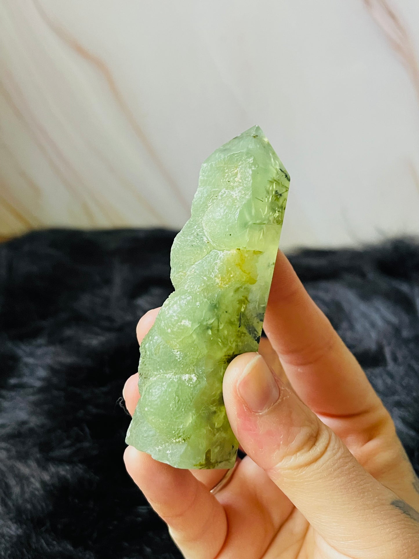 Prehnite Tower Half Raw