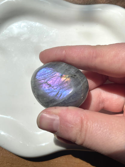 Purple Labradorite Palmstone