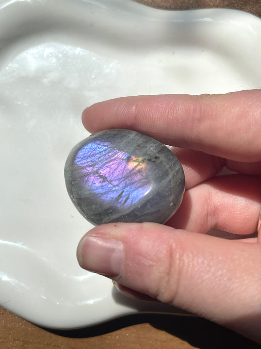 Purple Labradorite Palmstone