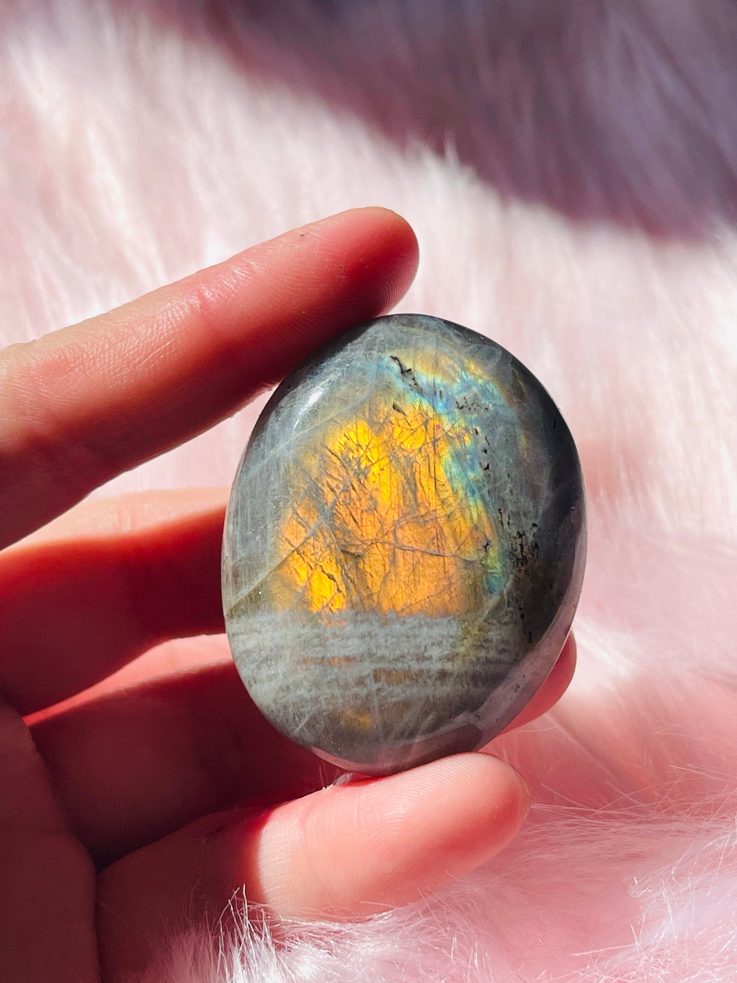 XXL Multi Flash Sunset Labradorite Freeform