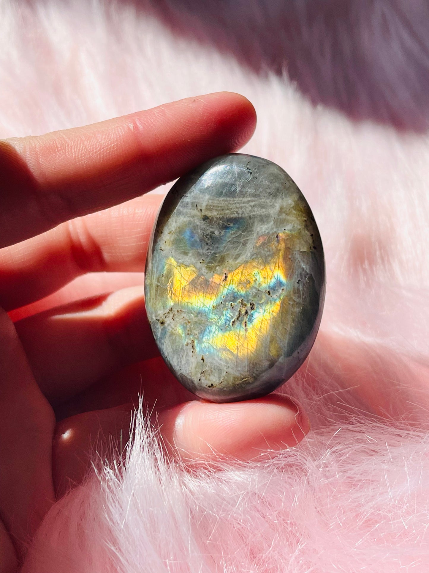 XXL Multi Flash Sunset Labradorite Freeform