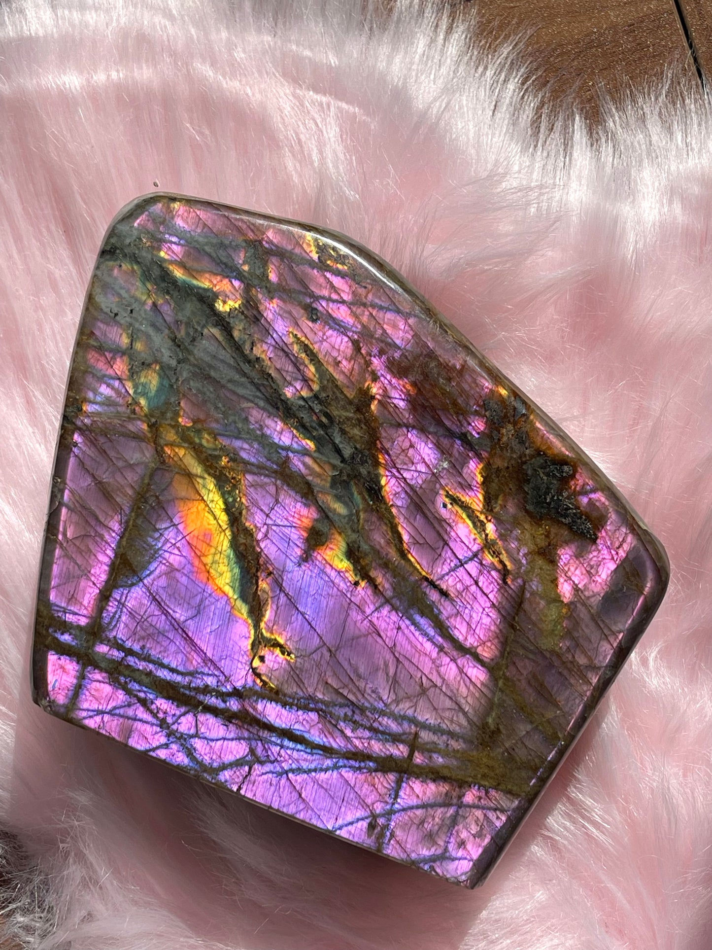 XXL Multi Flash Sunset Labradorite Freeform